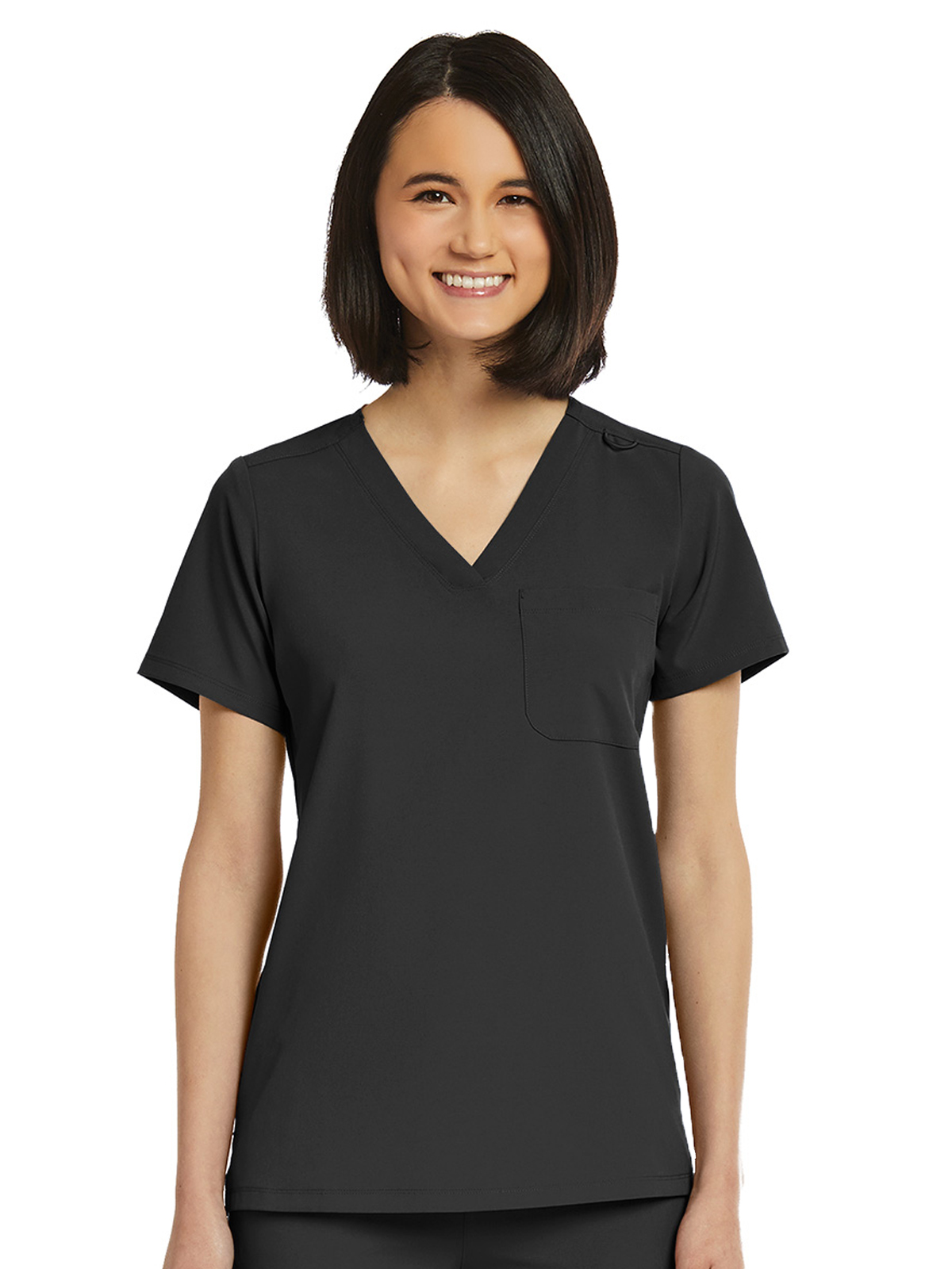 ScrubJoy Originals - Women's Fitted One-Pocket V-Neck Top 21