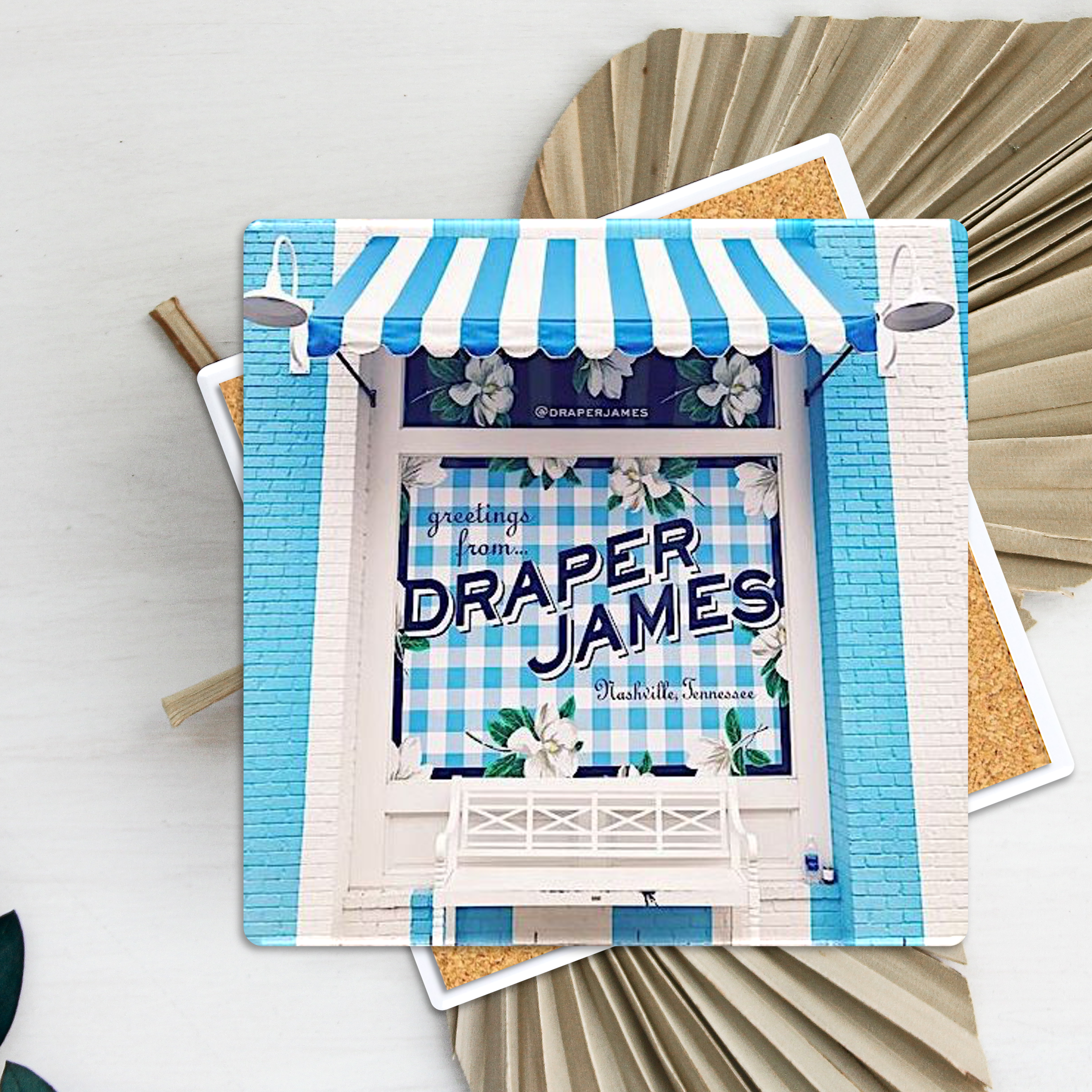 Square Coaster Semi-Gloss White Ceramic 1