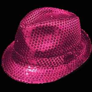 Pink Sequin Costume Fedora