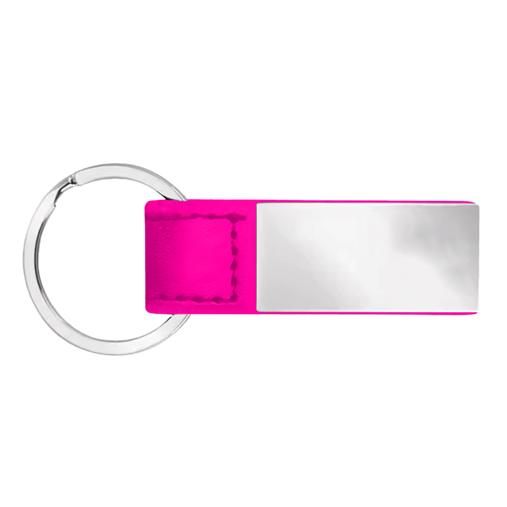 SleekPlate Leather & Metal Key Fob 18