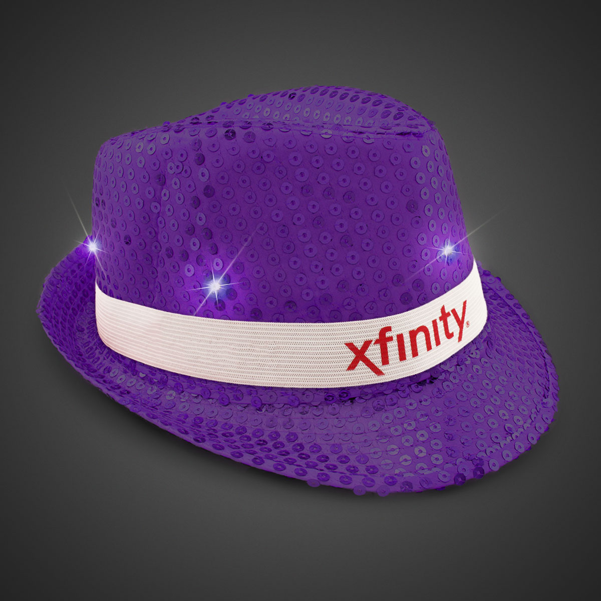 Purple Sequin LED Fedora(blank) 4