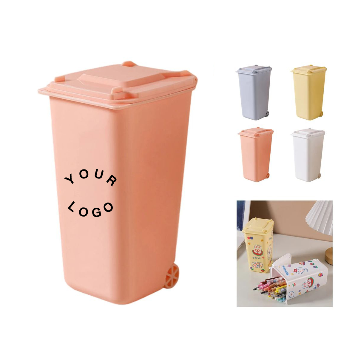Desk Organizer in the Shape of a Trash Can 2