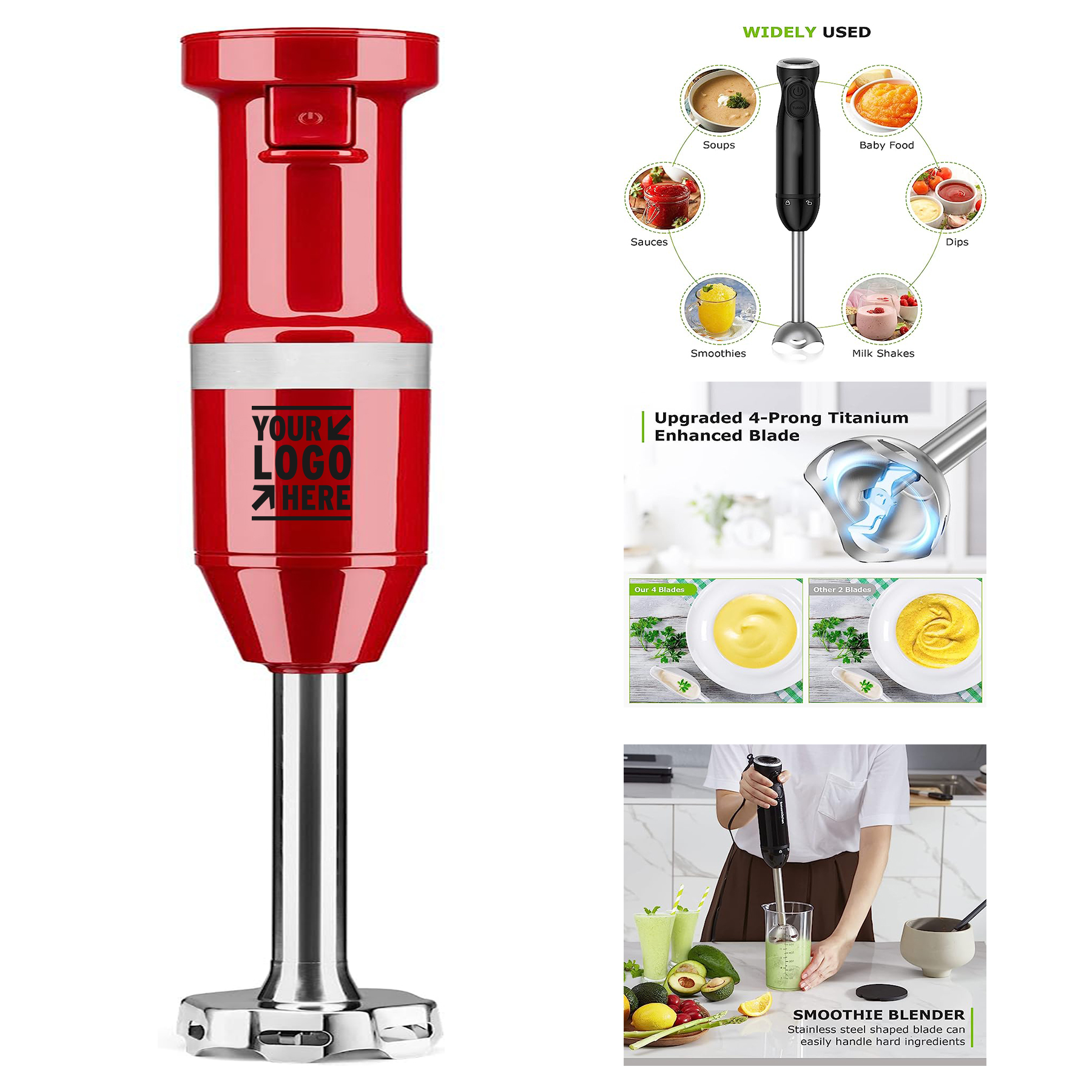  Variable Speed Corded Handheld Blender 