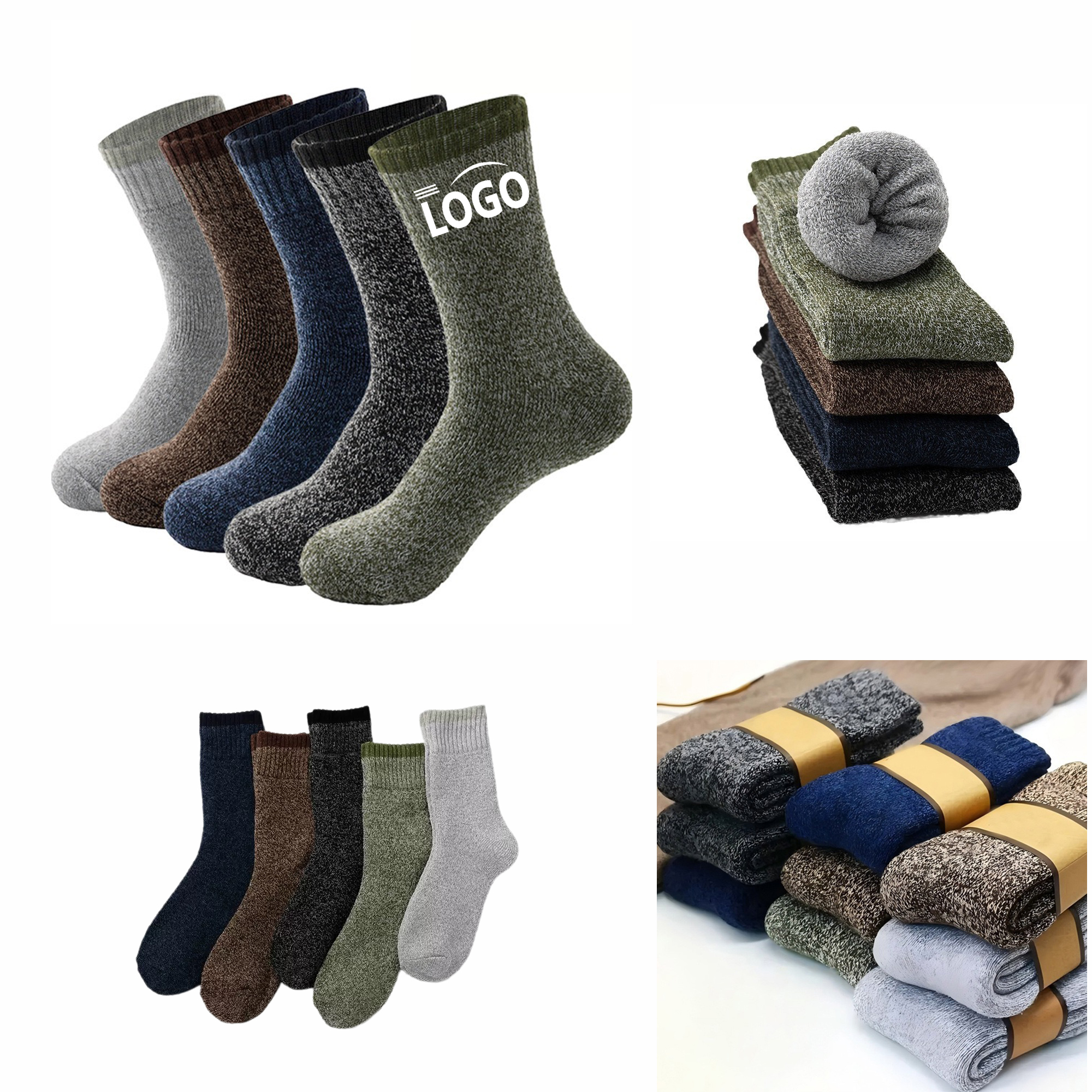 Solid Color Casual Winter Socks MOQ 10pcs 2