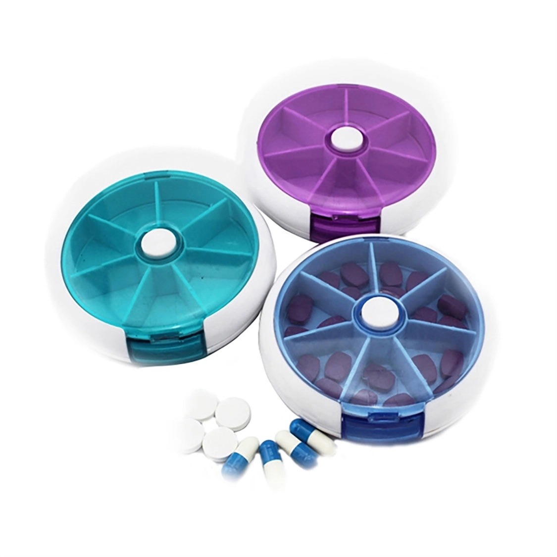 Portable Rotating 7 Day Weekly Pill Organizer 2