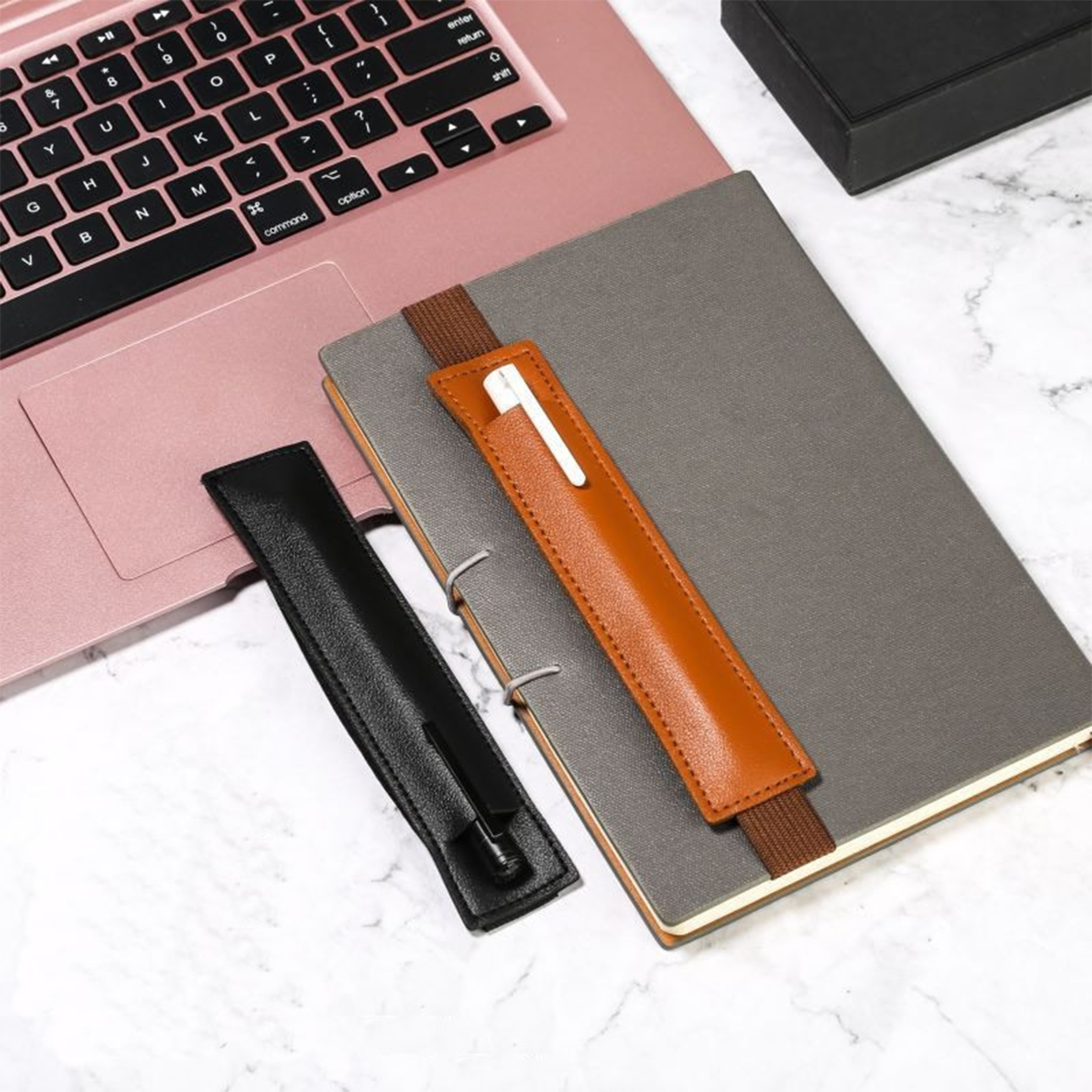 Pu Laptop Elastic Strap Pen Case 8