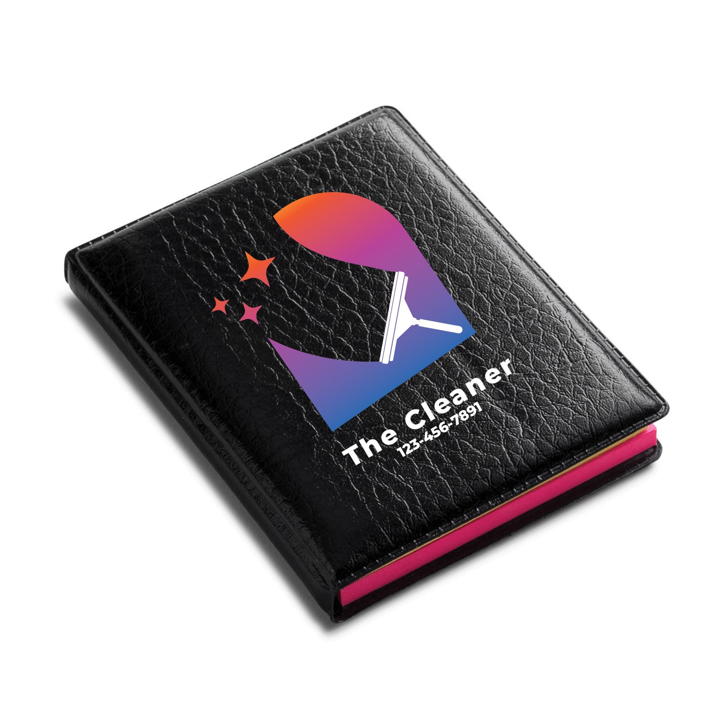 Leatherette Sticky Note Book (CLOSEOUT) 3