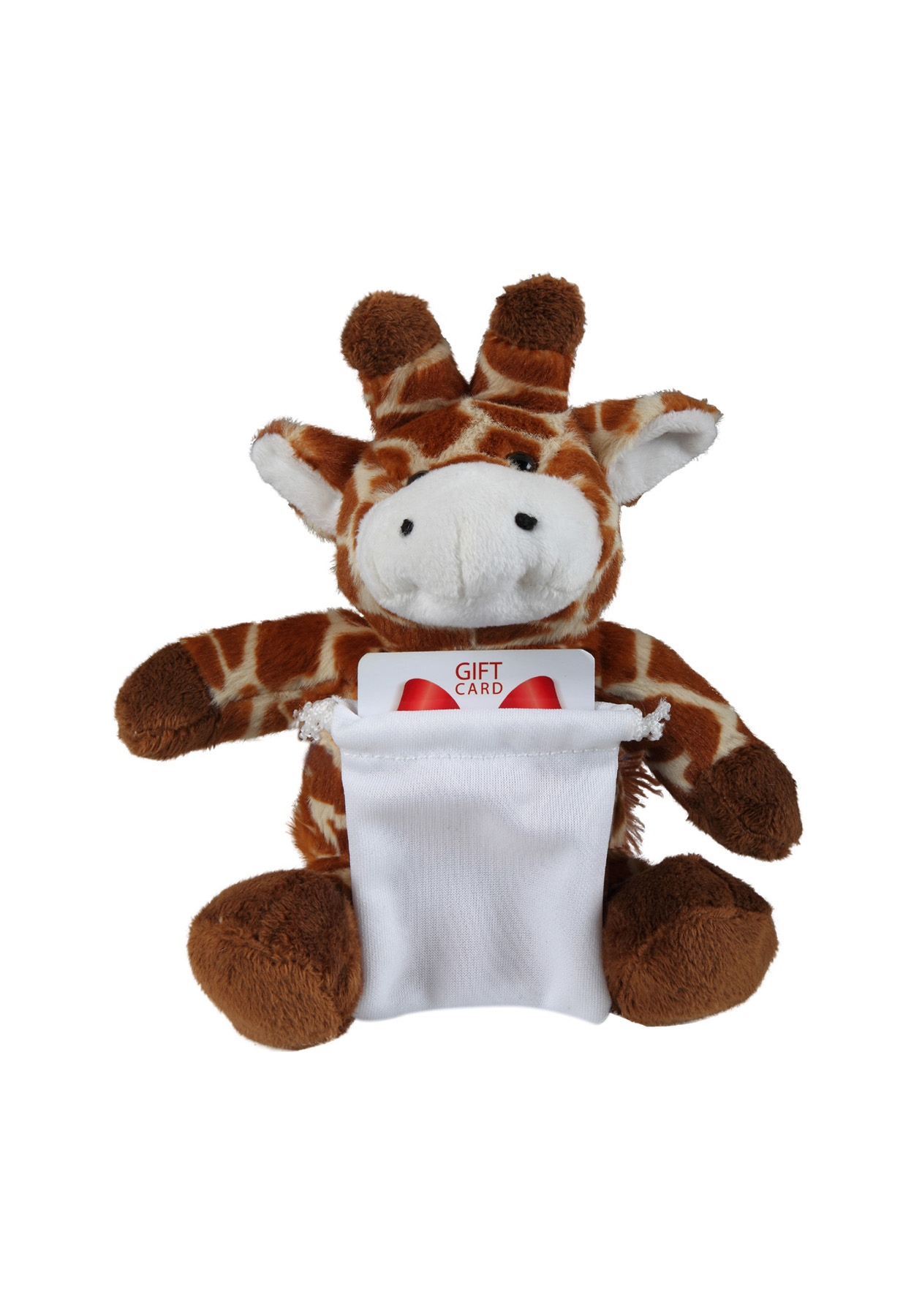 soft plush Giraffe with gift card sack 5