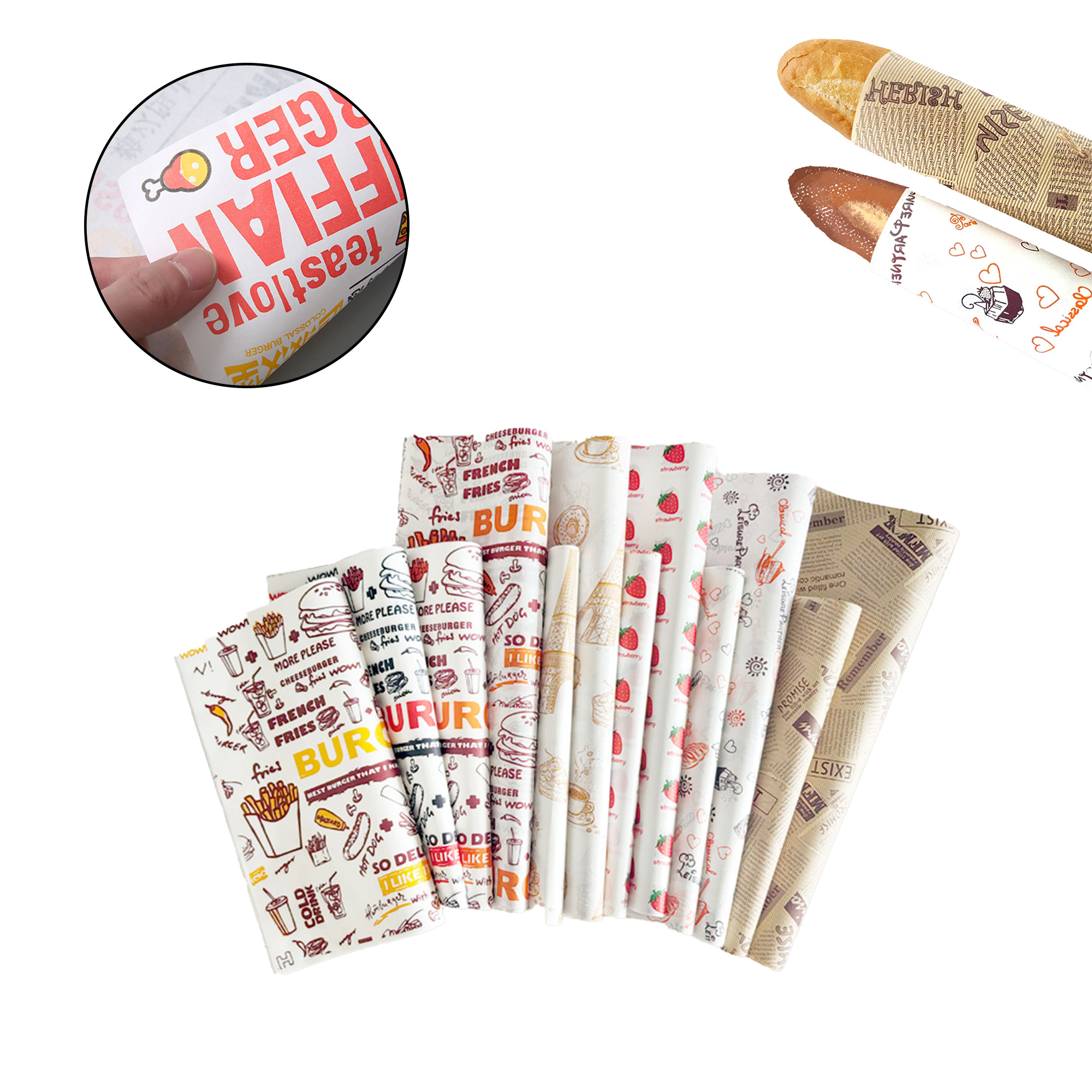 11.4" x 11.4" Oil-Proof Food Packaging Paper 3