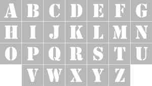 Letter Stencil Set (A-Z) 1