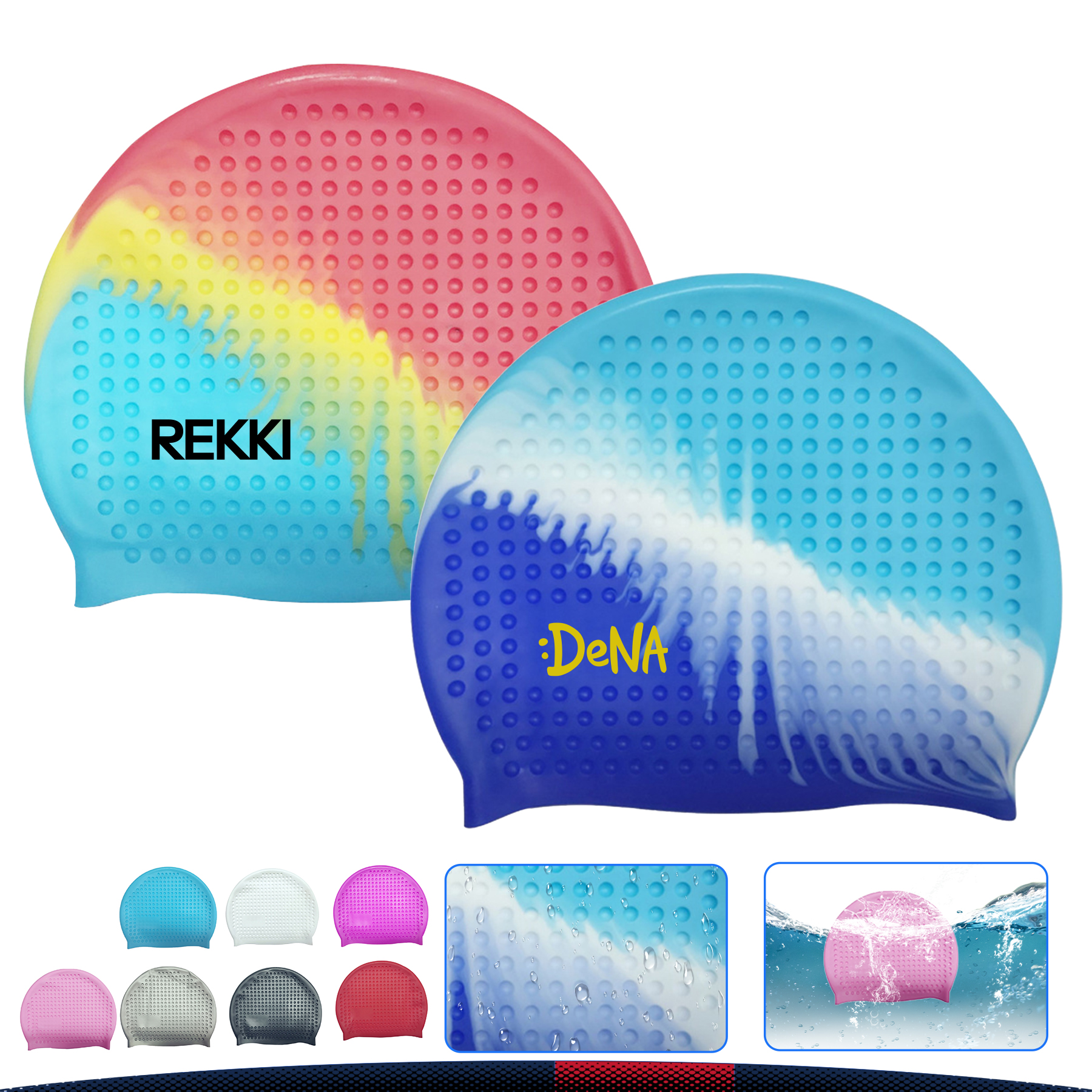 Multi-color Silicone Swimming Cap 2