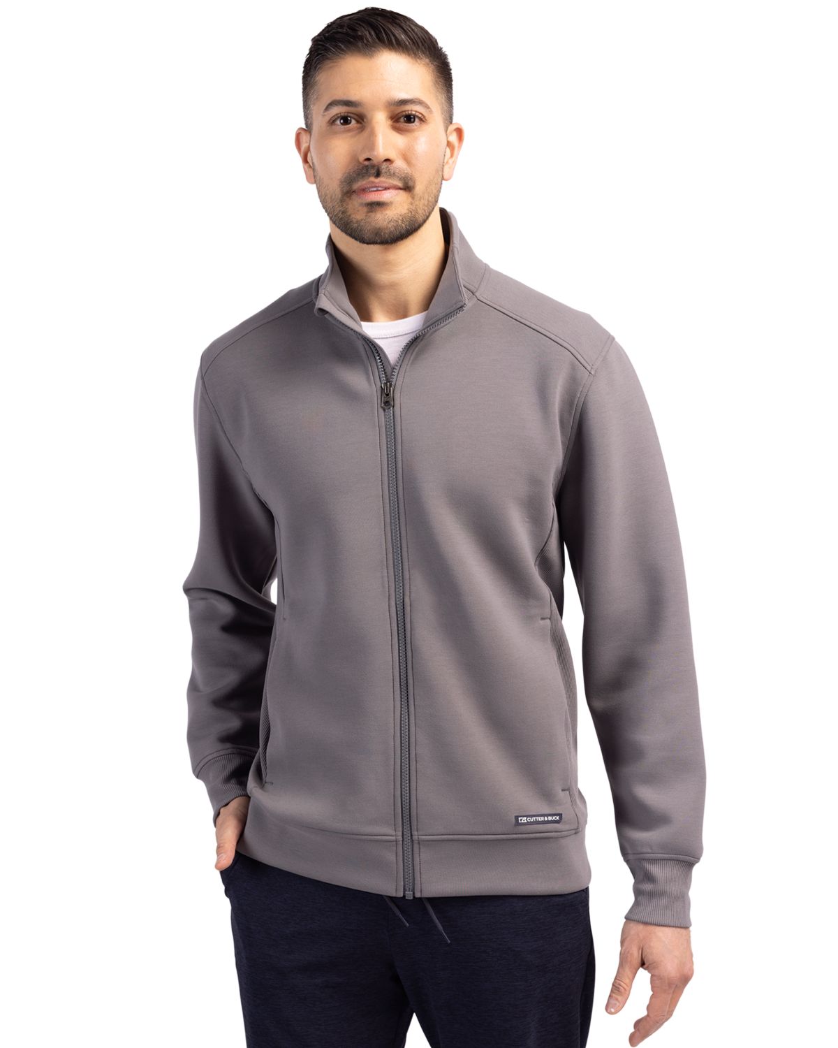 Cutter & Buck Roam Recycled Buttery-Soft Knit Mens Full Zip Jacket 11