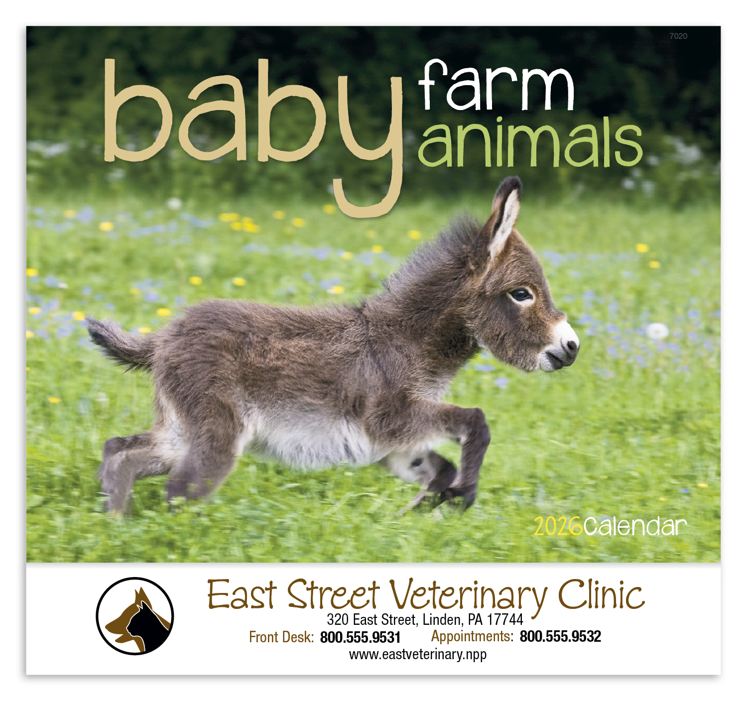 Good Value™ Baby Farm Animals - Stapled Calendar 29