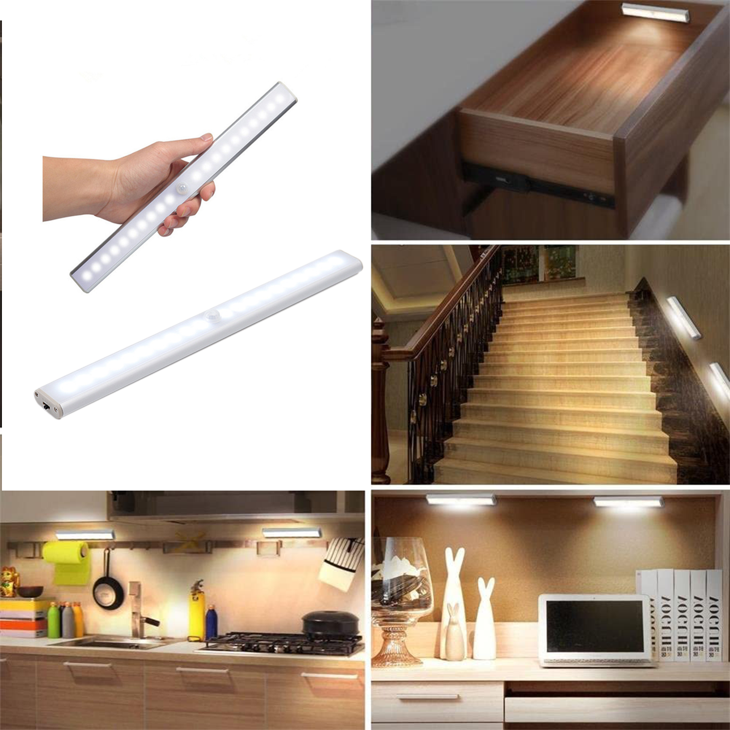 20-LED Motion Sensor Activated Wireless Night Light 2
