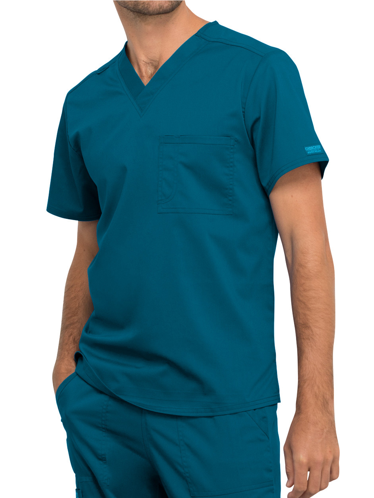 Cherokee - Workwear Revolution - Unisex 1-Pocket Tuckable V-Neck Top 13
