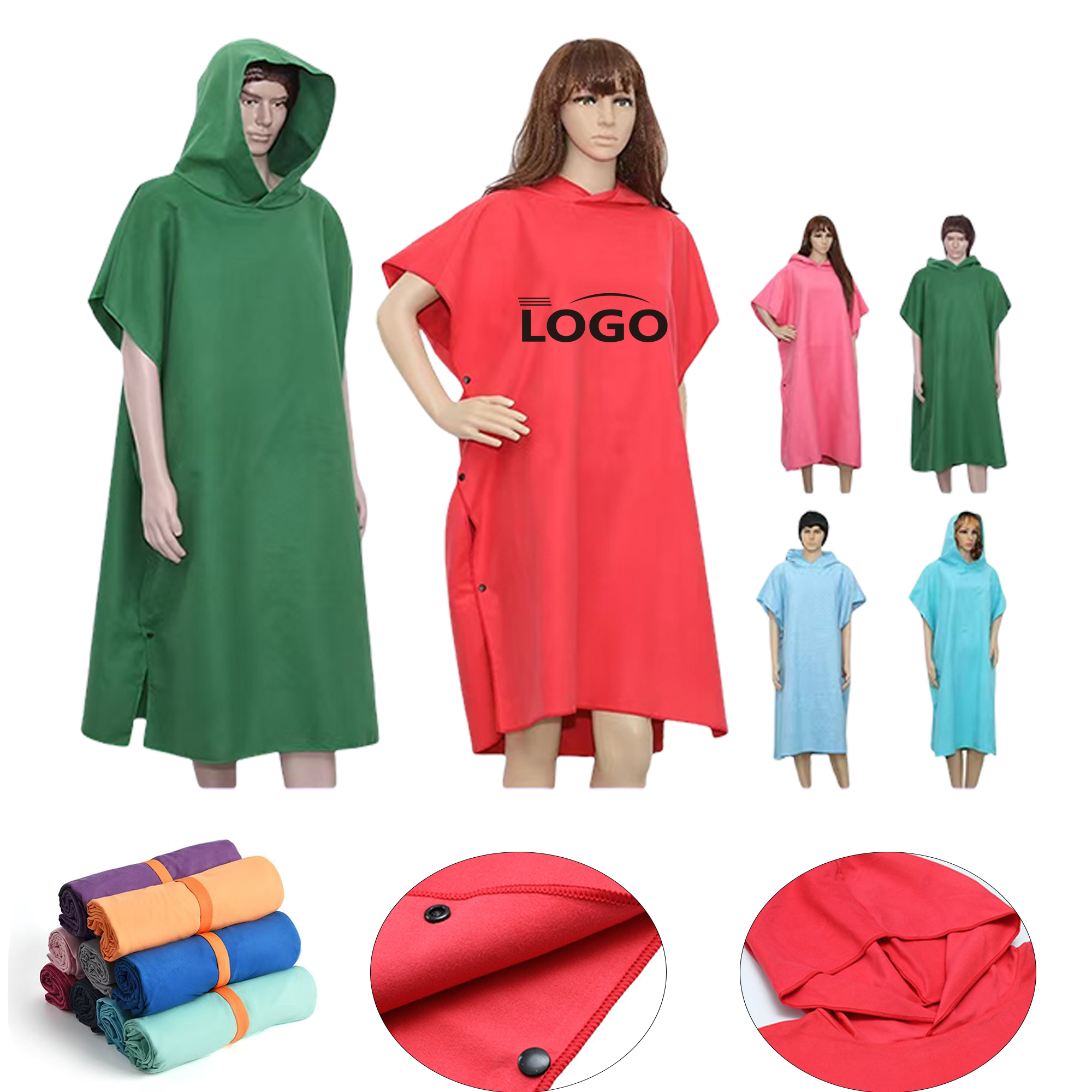Microfiber Surf Poncho Beach Cape Bathrobe 2