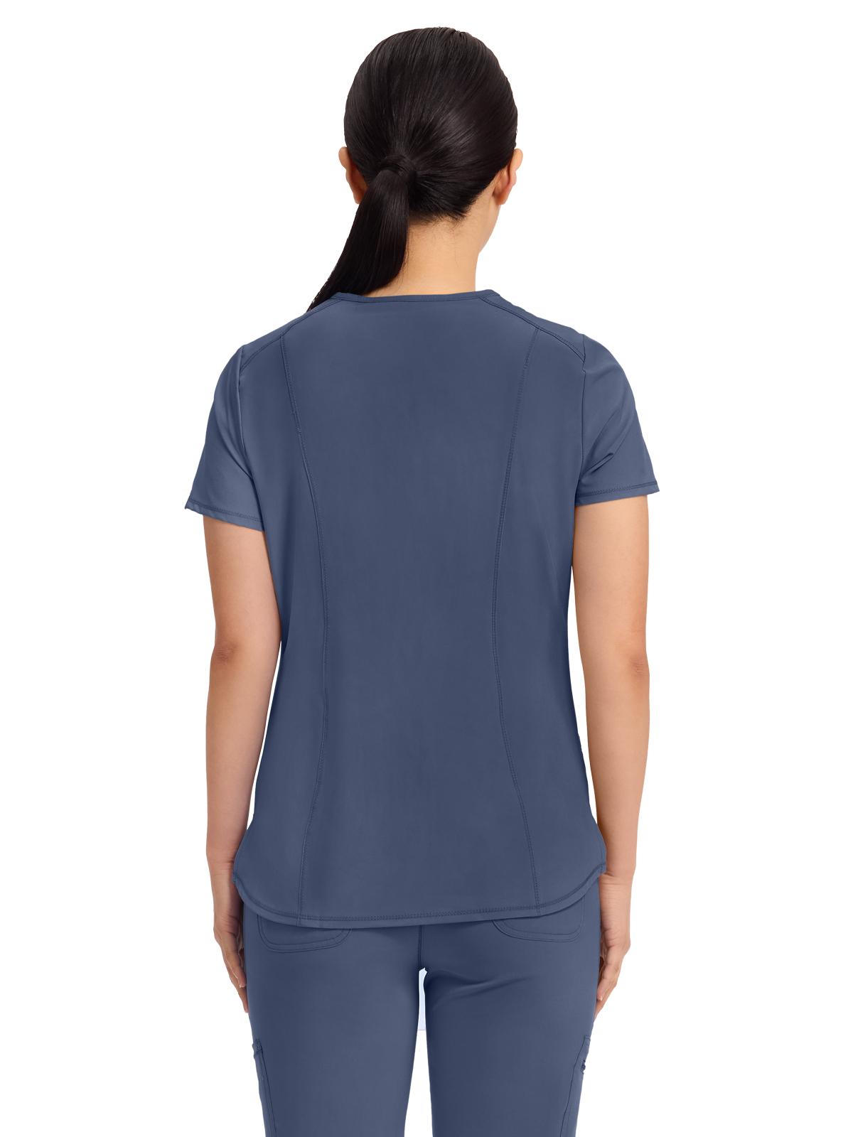 Infinity - Women's 2 Pocket Princess Seams V-Neck Top 51