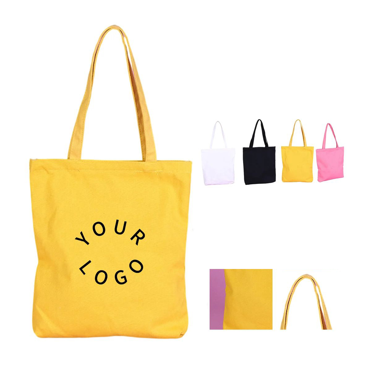 Cotton Canvas Eco Friendly Bag, custom tote bag with logo imprint 2