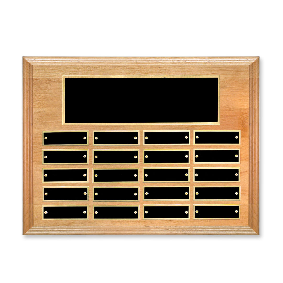 Erindate (Horiz) Perpetual Plaque - Red Alder/Gold 8