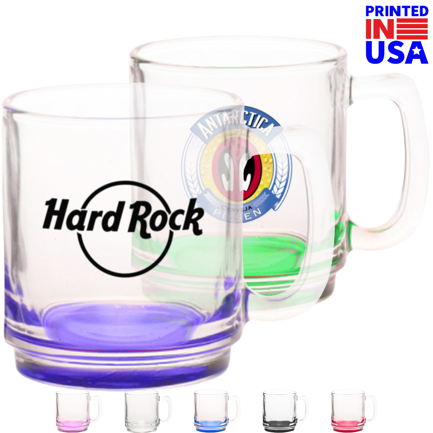 9 oz. Classic Glass Coffee Mug w/ Custom Logo 1