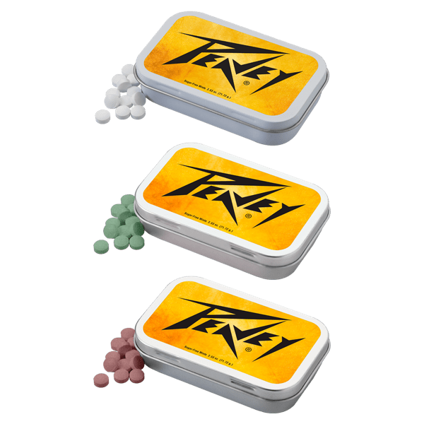 3 3/4" x 2 3/8" Large Rectangular Hinged Tin with Mints 24