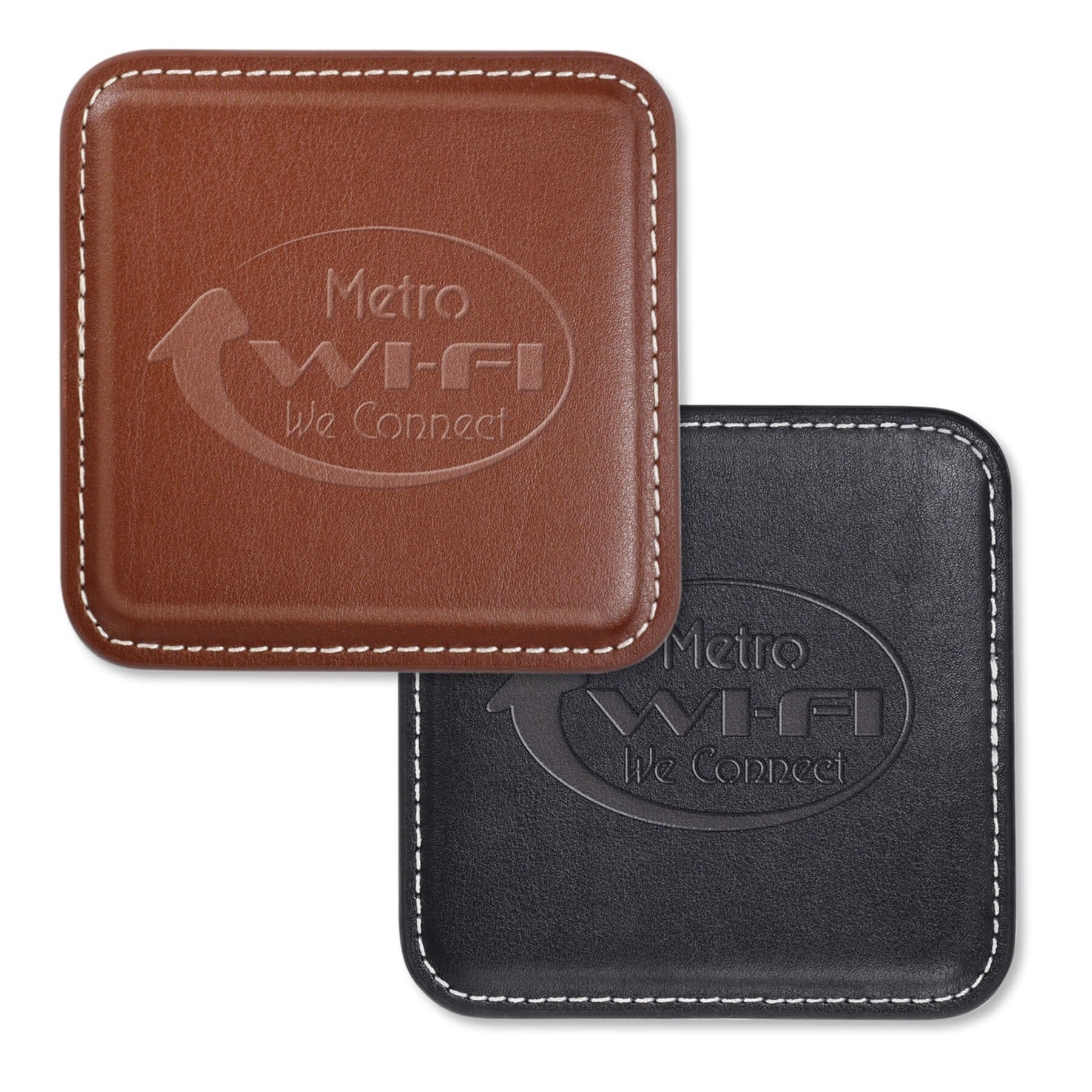 Vintage Leather Square Coaster 8