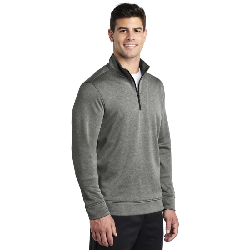 Sport-Tek PosiCharge Sport-Wick Heather Fleece 1/4-Zip Pullover., custom hoodie or sweatshirt with logo imprint 12