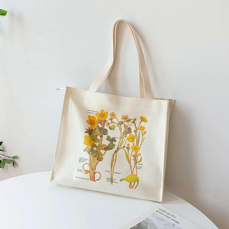 Canvas Bag With Zipper, custom tote bag with logo imprint 2