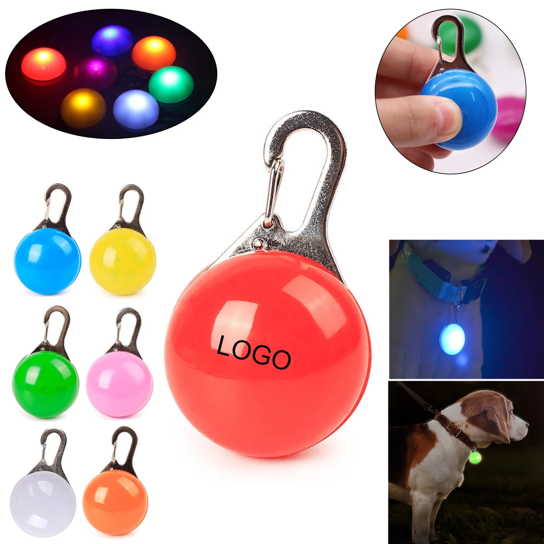 LED Flashing Light Pet Collar Pendant 4