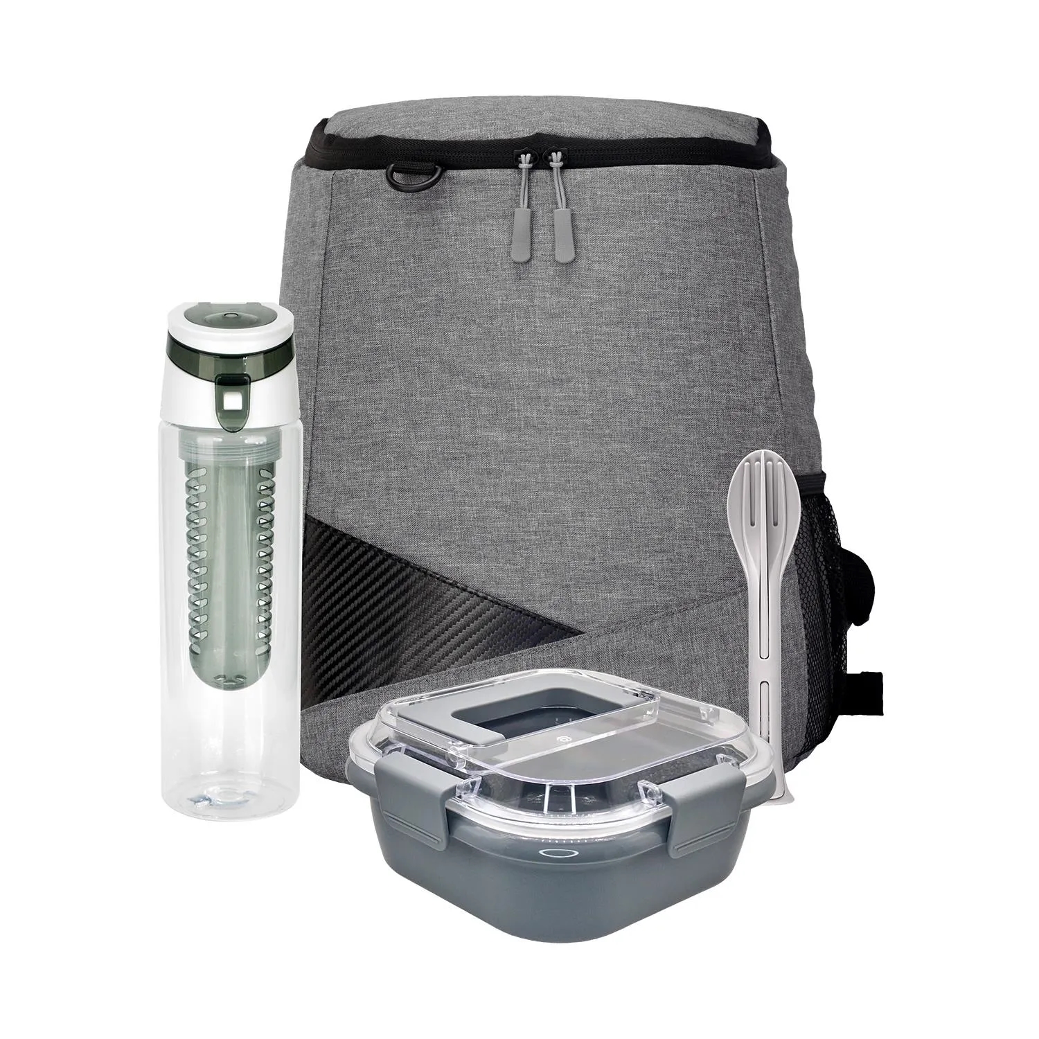 Trendy Lunch Box & Utensil Backpack Set 27