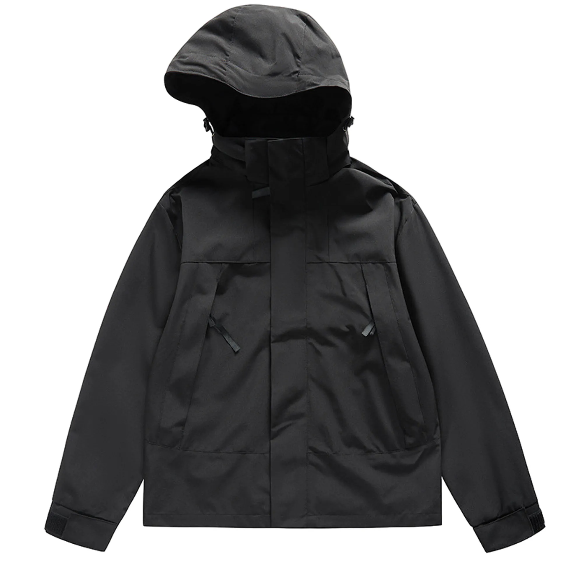 Unisex Oxford Cloth Shell Outerwear Jacket W/Detachable Hood 7
