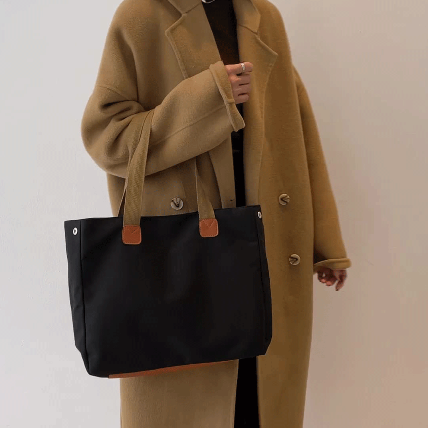 reusable earth-friendly black white Cotton Canvas Tote Bags 5