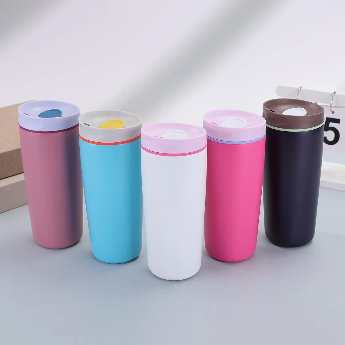 20 Oz. Double Wall Stainless Steel Vacuum Bounce Lid Tumbler 3