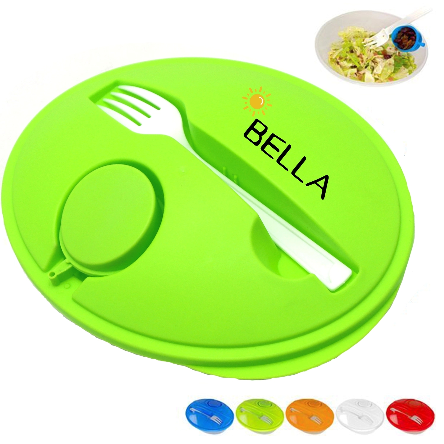 Oval Salad Shaker / Bowl Lunch-To-Go Container 3