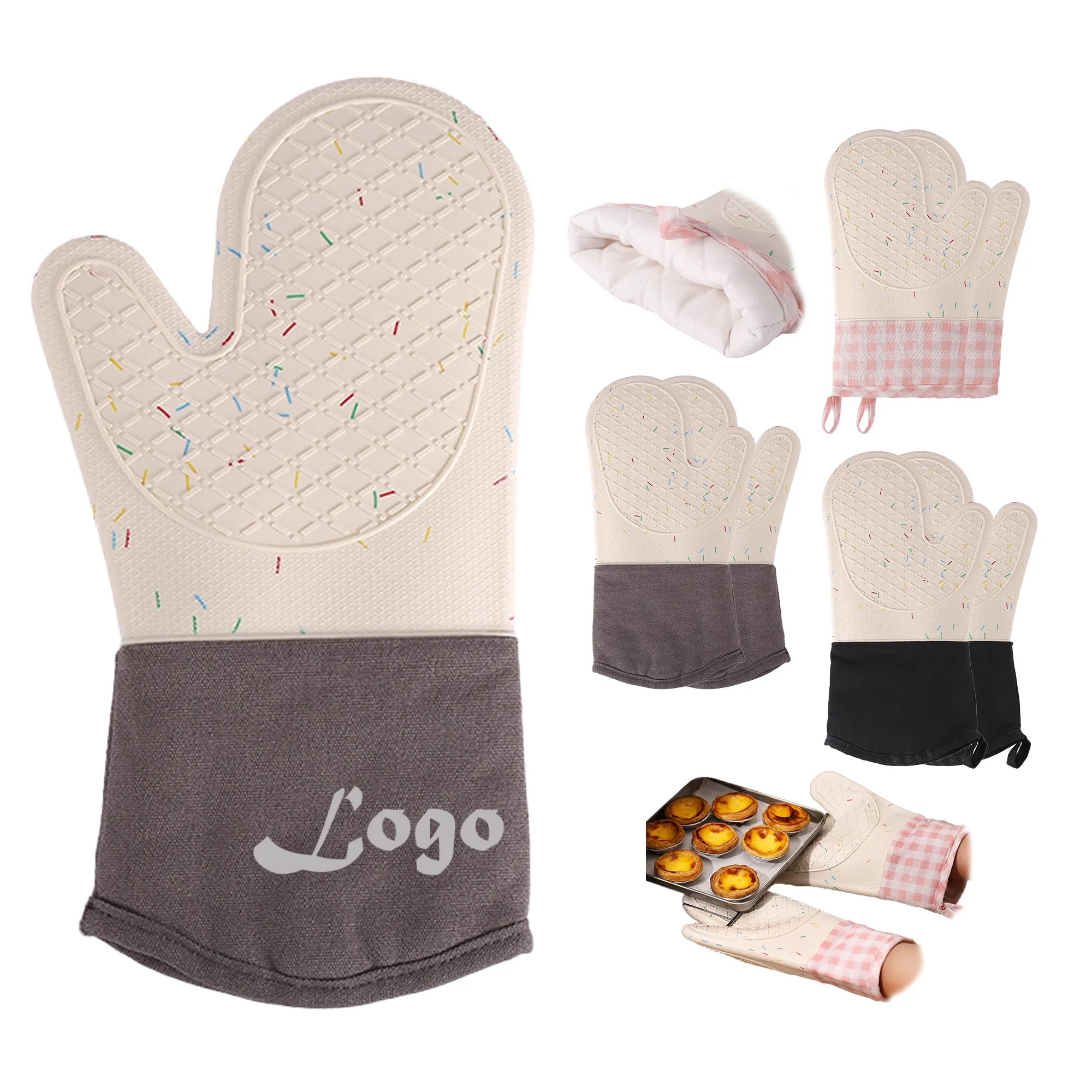 Colorful Sprinkle Silicone Oven Mitt 3