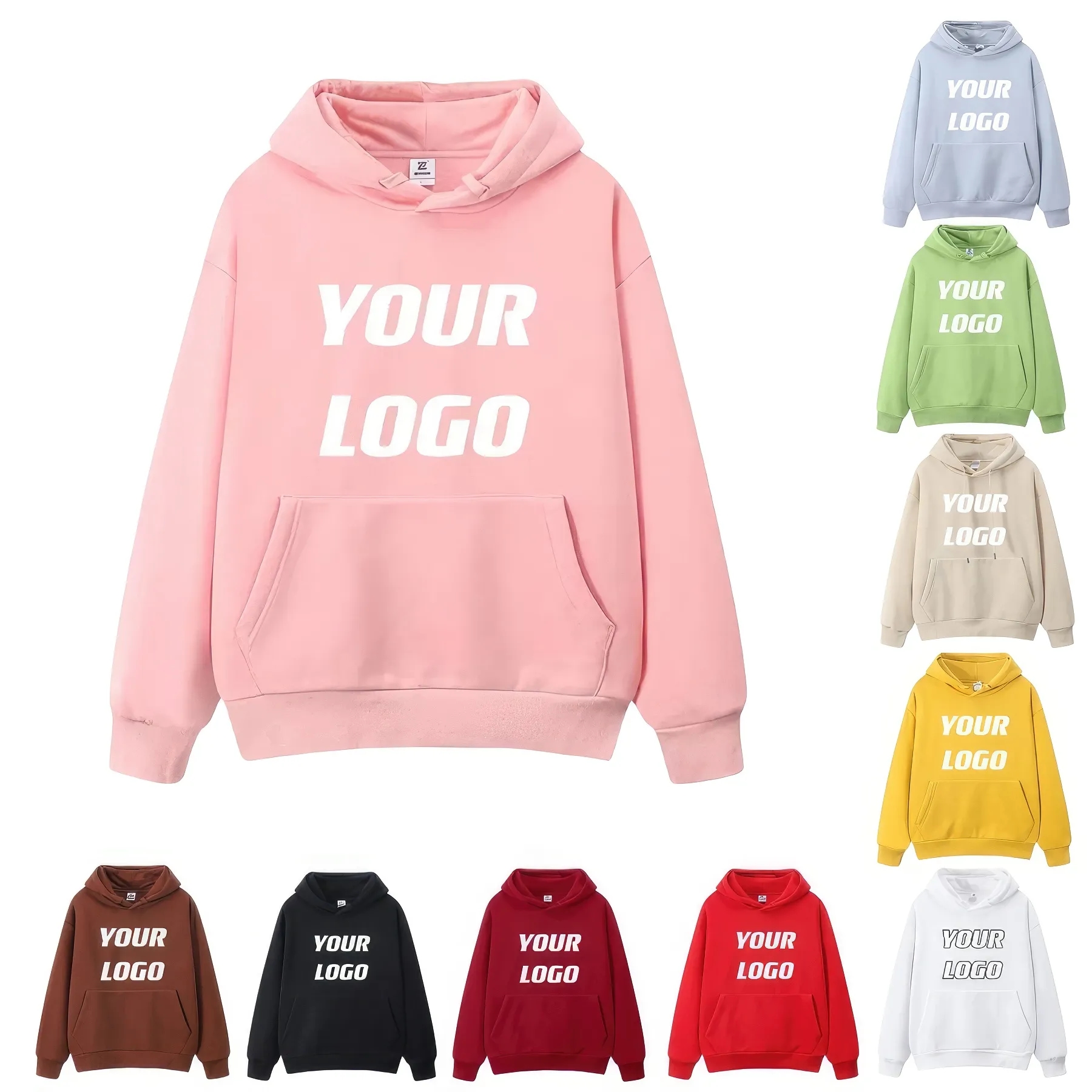 Custom Casual Pullover Hoodie Sweatshirt Tops, custom hoodie or sweatshirt with logo imprint 2