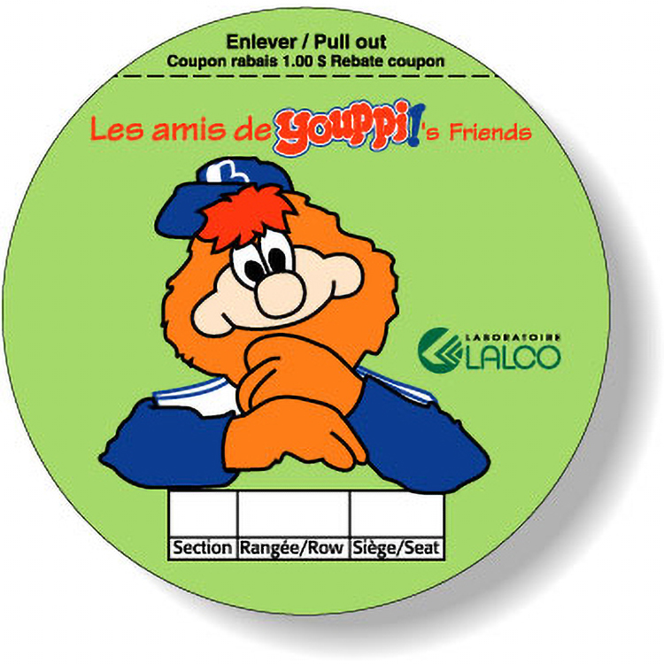 Fluorescent Green Flexo-Printed Stock Circle Roll Labels (2.5" Dia.)