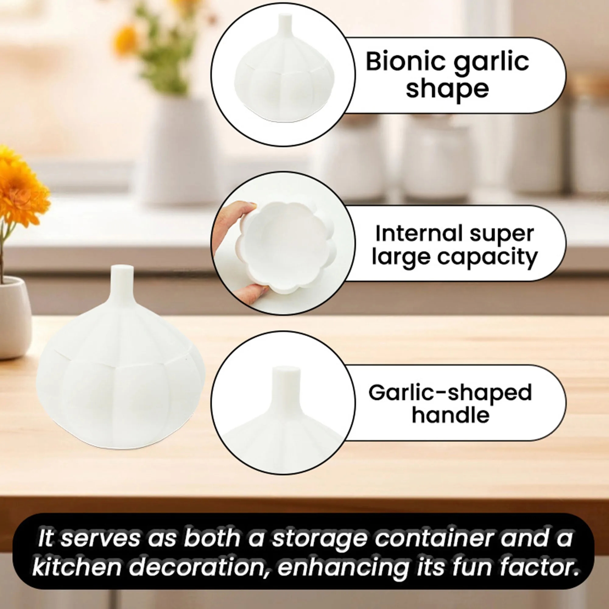 Creative Garlic Shaped Spice Container For Kitchen Storage 2
