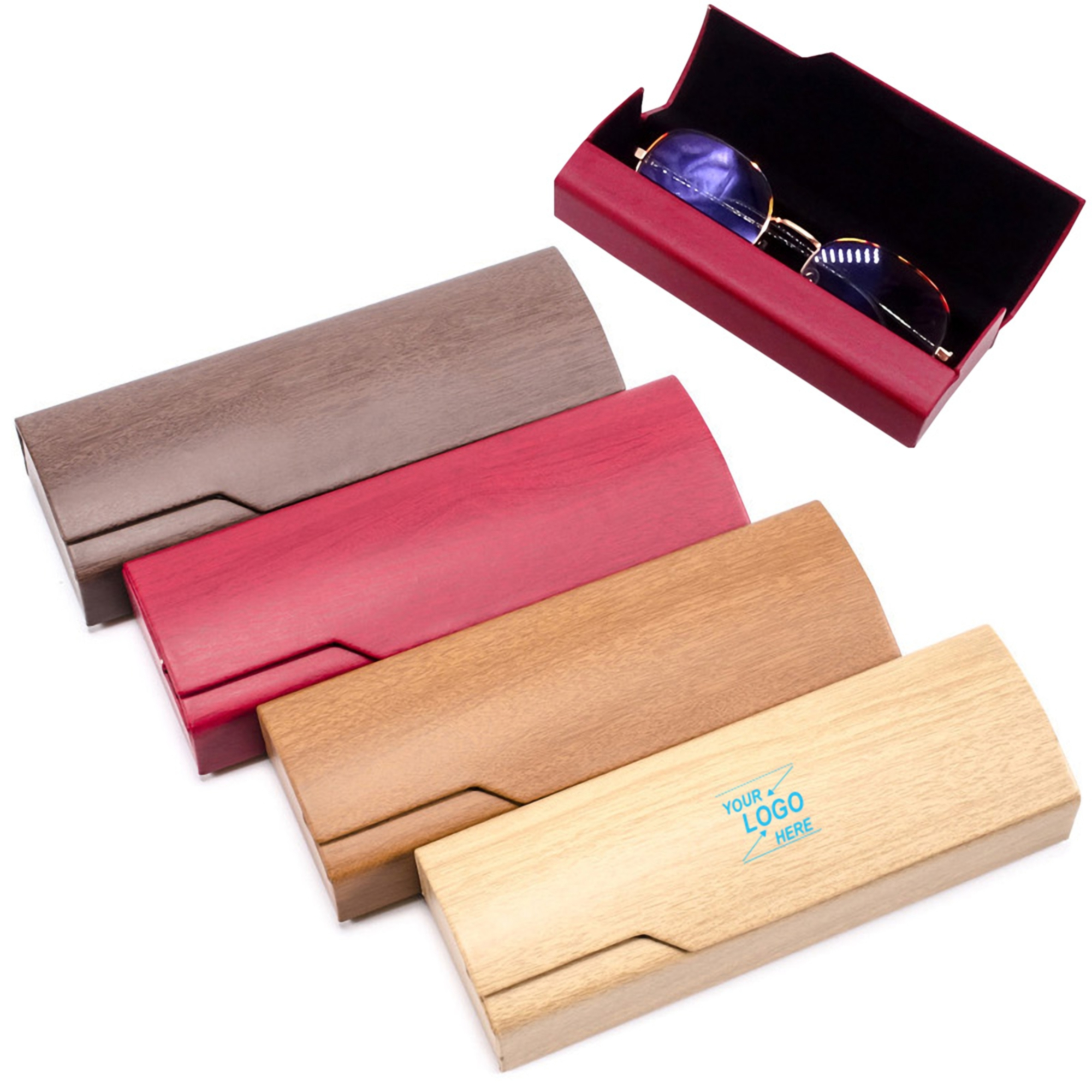 Hard Shell Leather Glasses Case 2