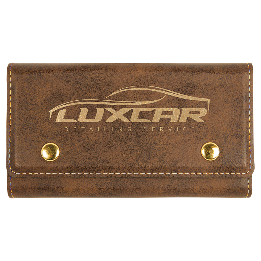 Rustic/Gold Leatherette Card & Dice Set 1