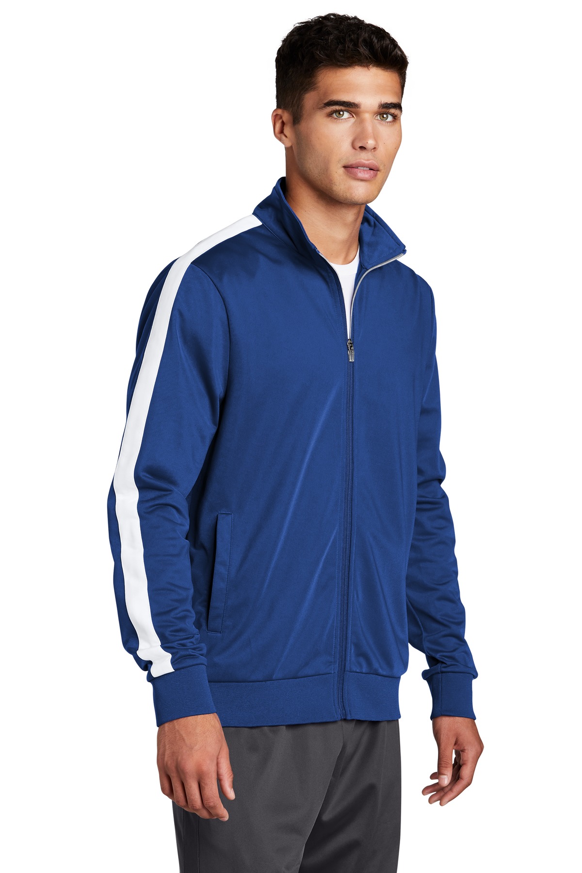 Sport-Tek Tricot Sleeve Stripe Track Jacket. JST94 20