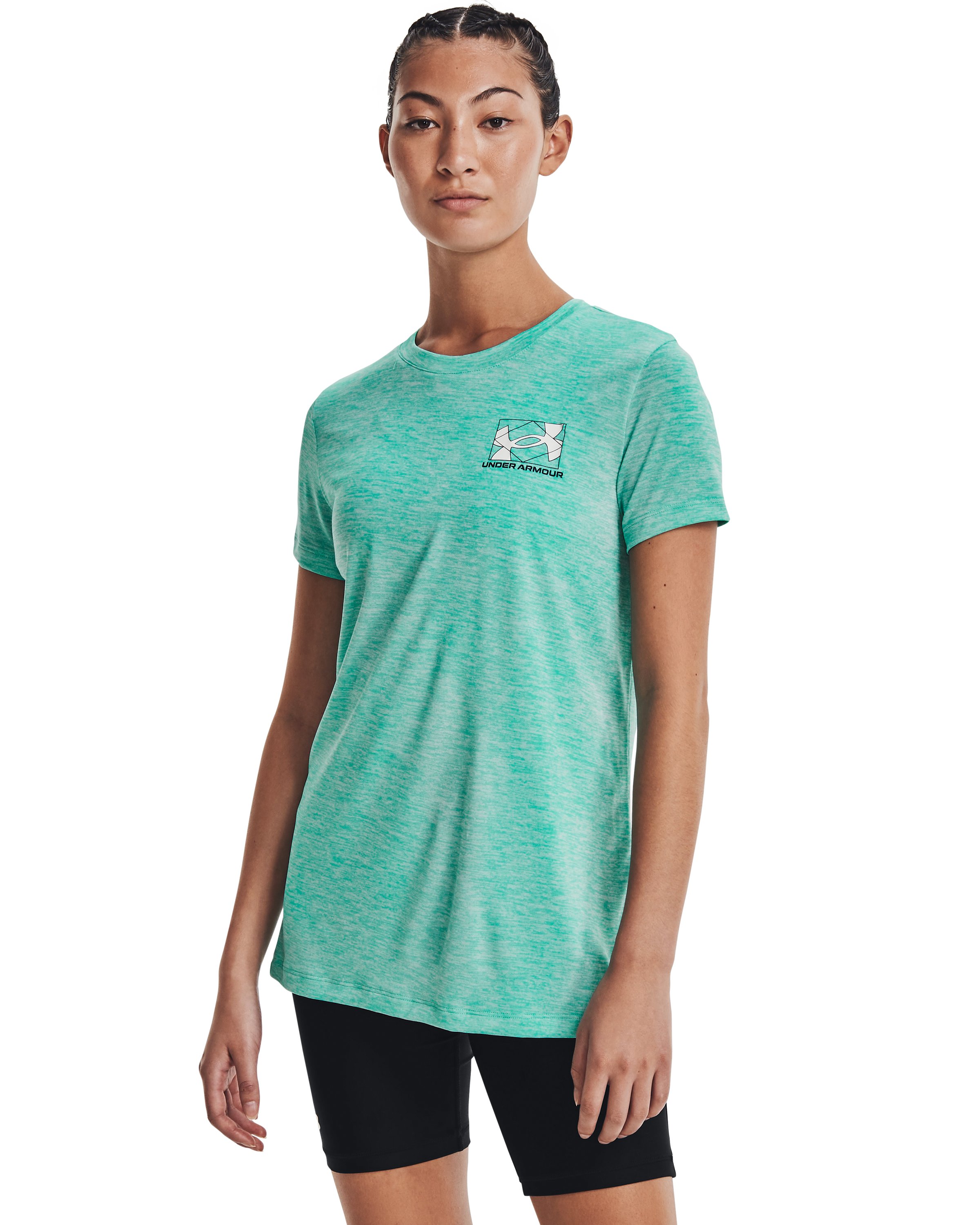 Women's UA Tech Twist Box Logo Short Sleeve  2