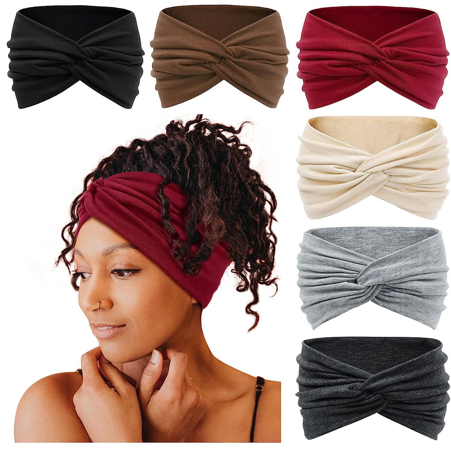 Extra Wide Elastic Cross Headband For Women 1