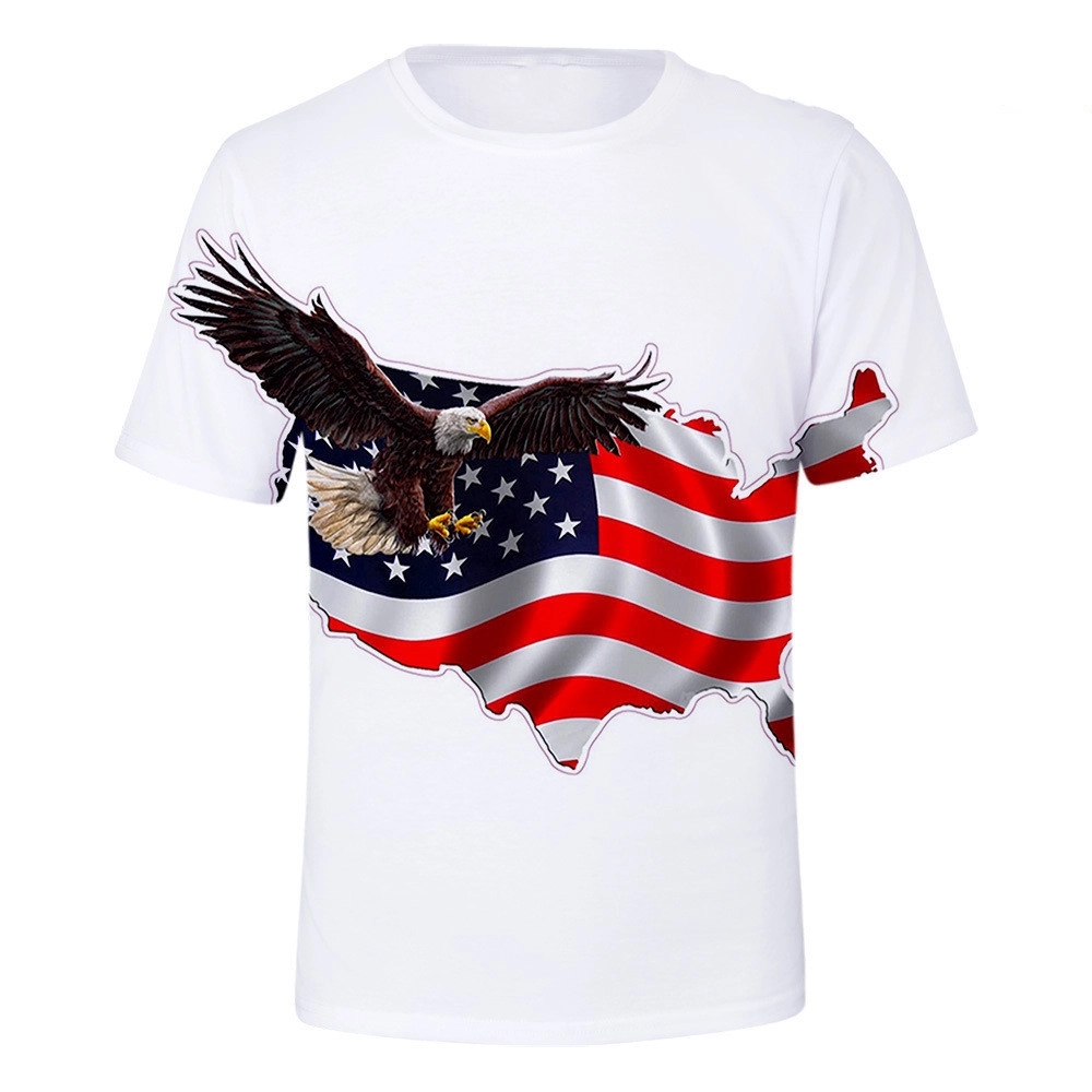 Customized  American Flag 4th of July Patriotic T-Shirt 5