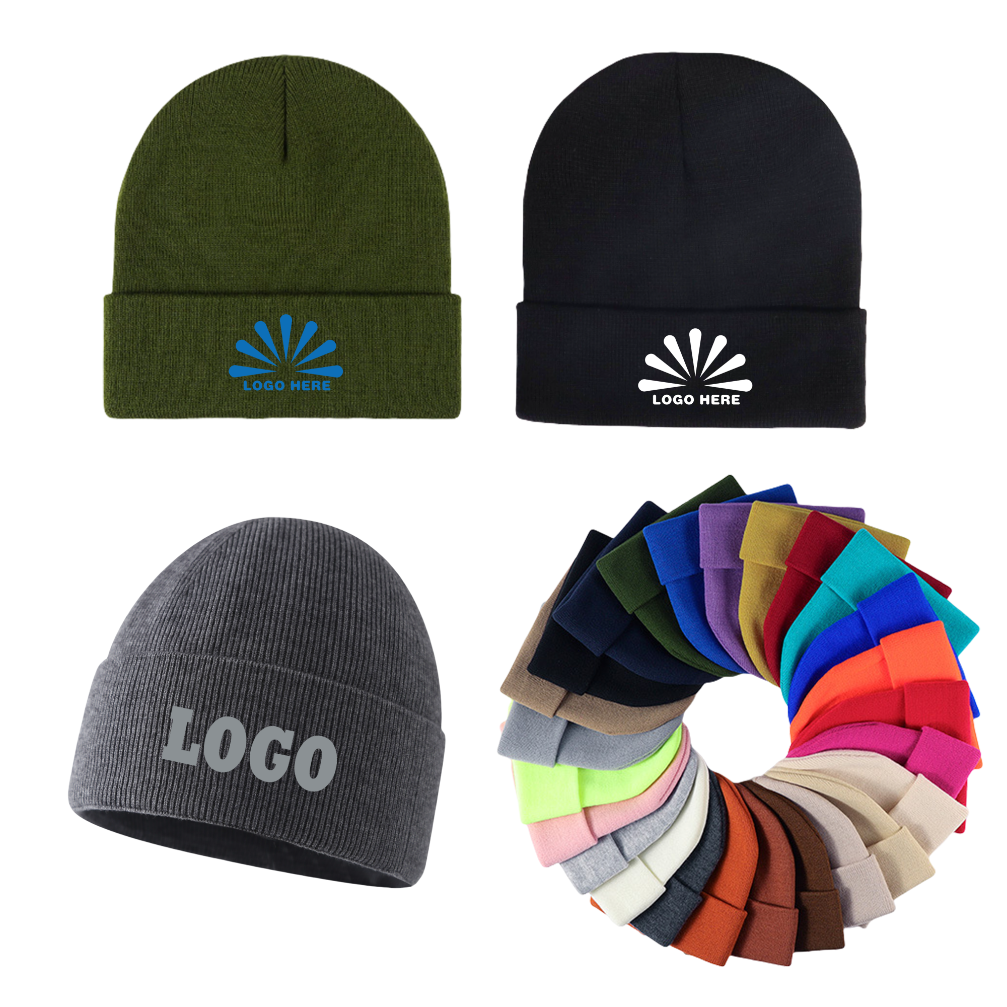 Slouchy Beanie Hat Winter Knit Cap 3