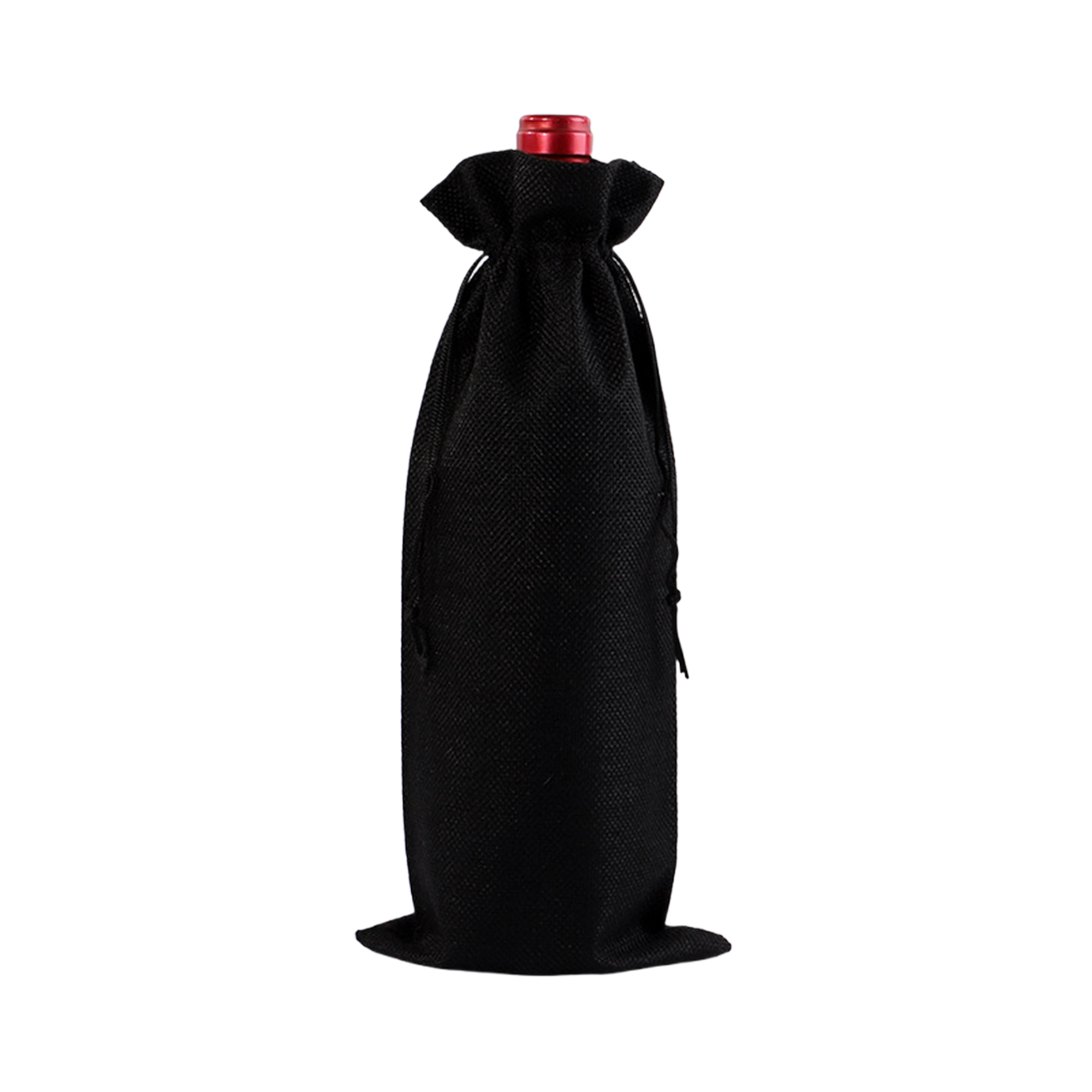Drawstring Closure Burlap Wine Bag Champagne Gift Packaging Set 8