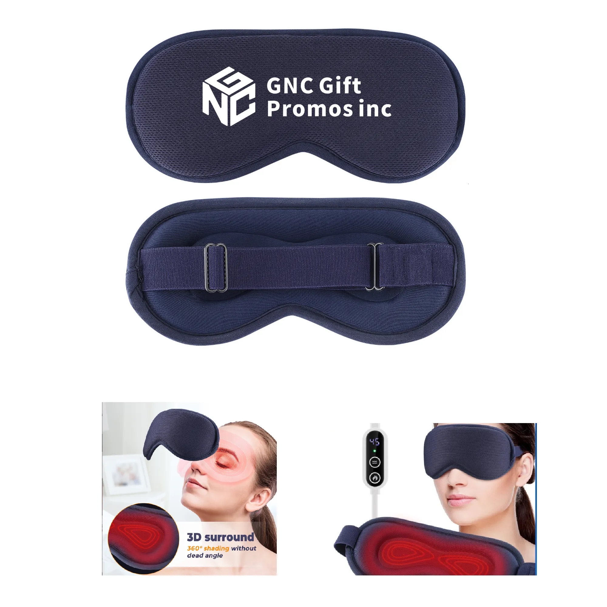 Heating Massage Eye Mask 8.27"x3.54" 3