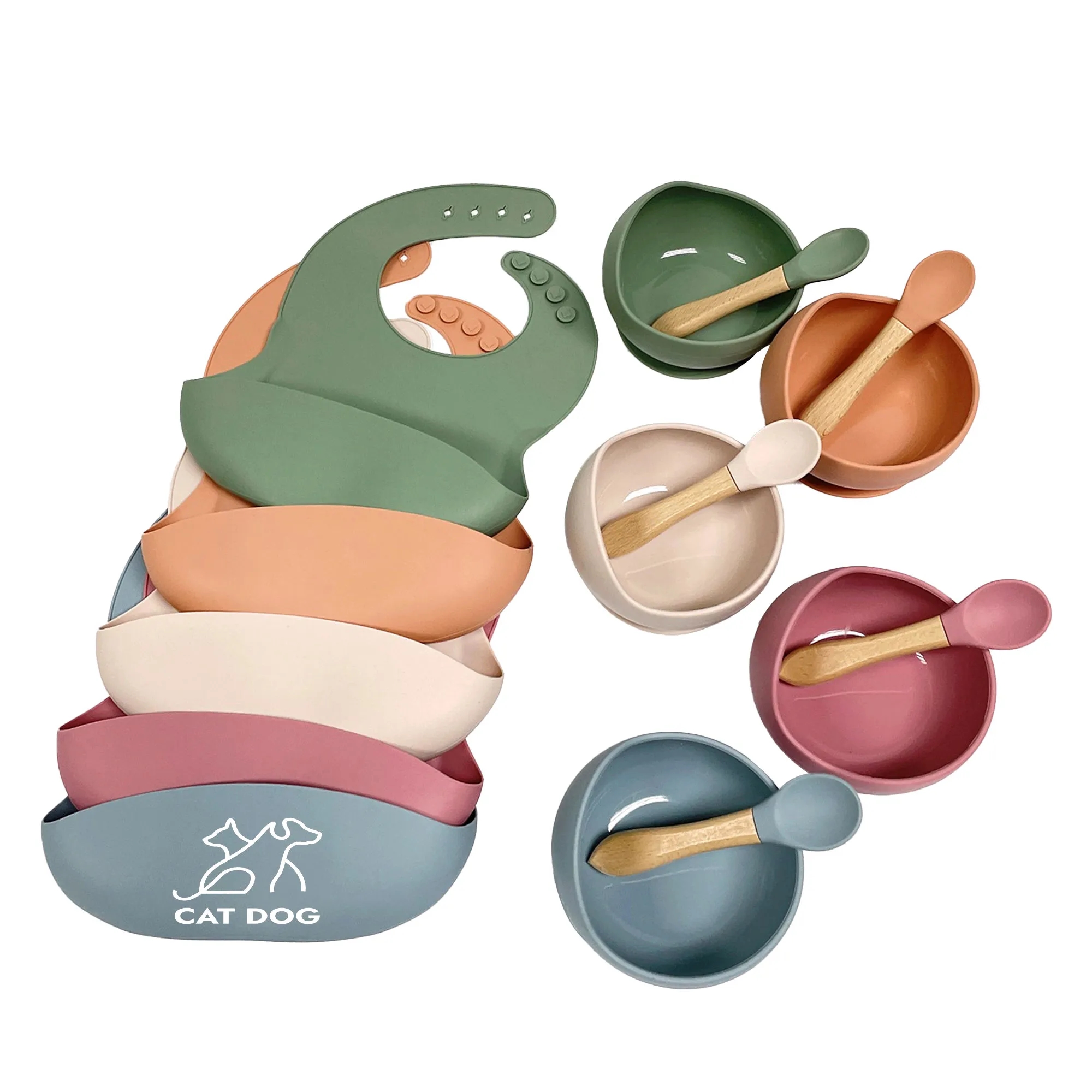 Adsorbable Baby Silicone Plate Bowl