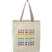 Rainbow Recycled 6oz Cotton Grocery Tote 15