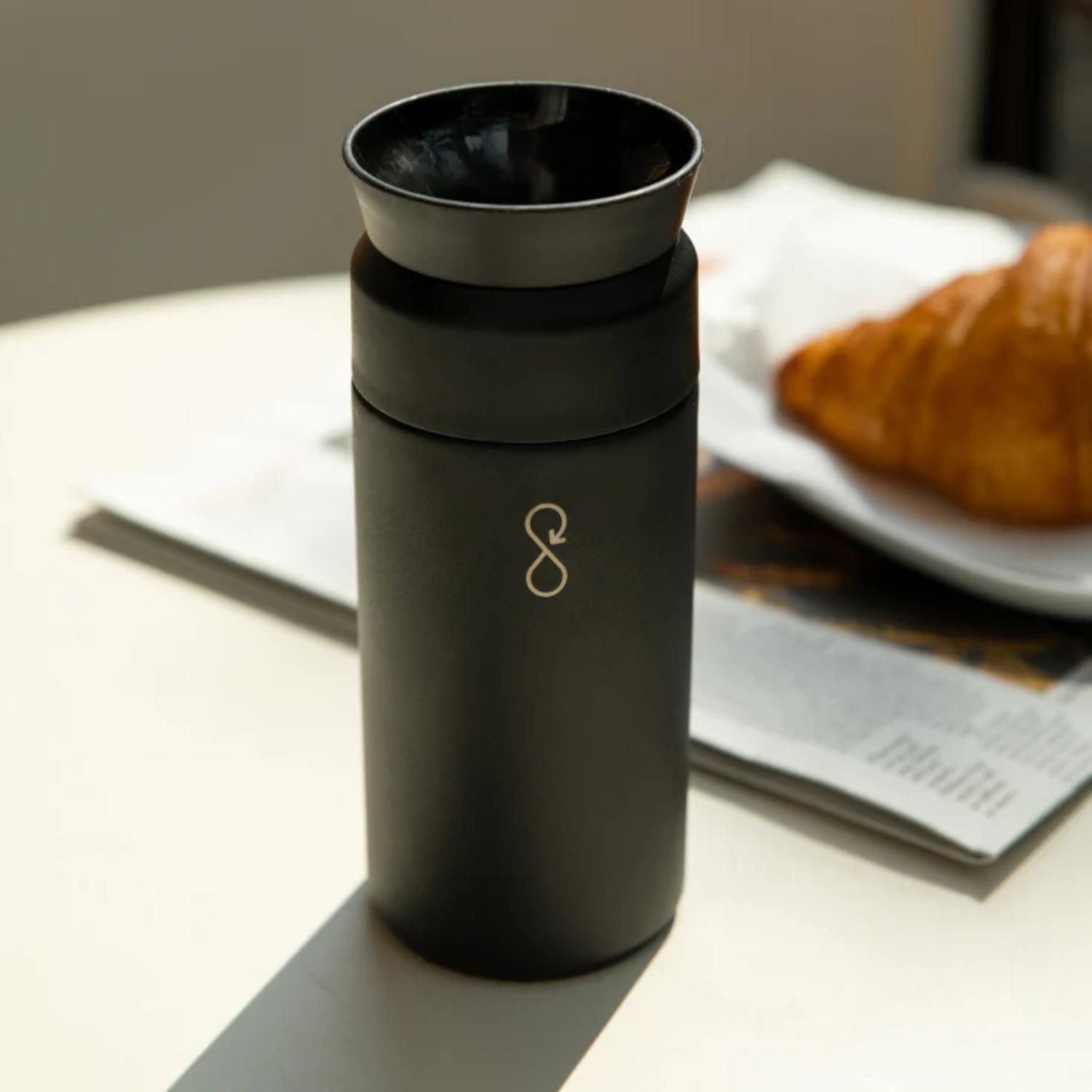 12 oz Ocean Bottle® Recycled Stainless Steel Vacuum Insulated Brew Flask 4